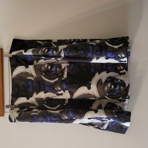 Jessica pleated floral A-lign skirt